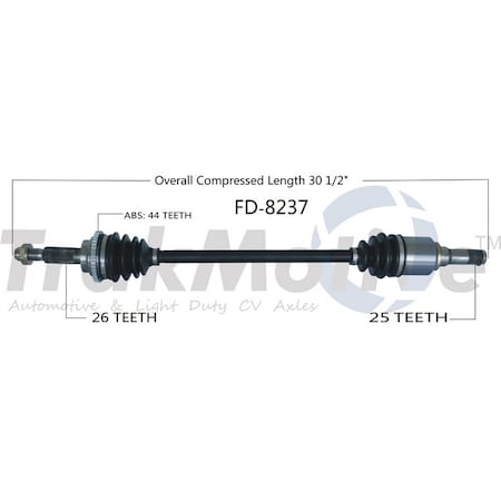 Surtrack Axle Cv Axle Shaft, Fd-8237 FD-8237